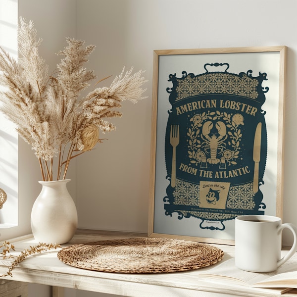 Lobster Baroque Print Poster 30x40 cm