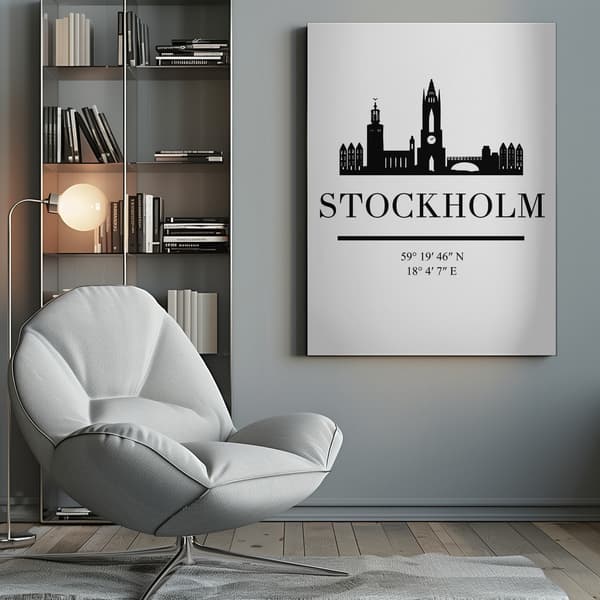 Black Skyline 83 Canvastavla 50x70 cm