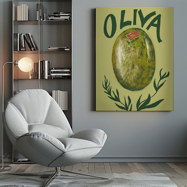Olive Canvastavla 50x70 cm