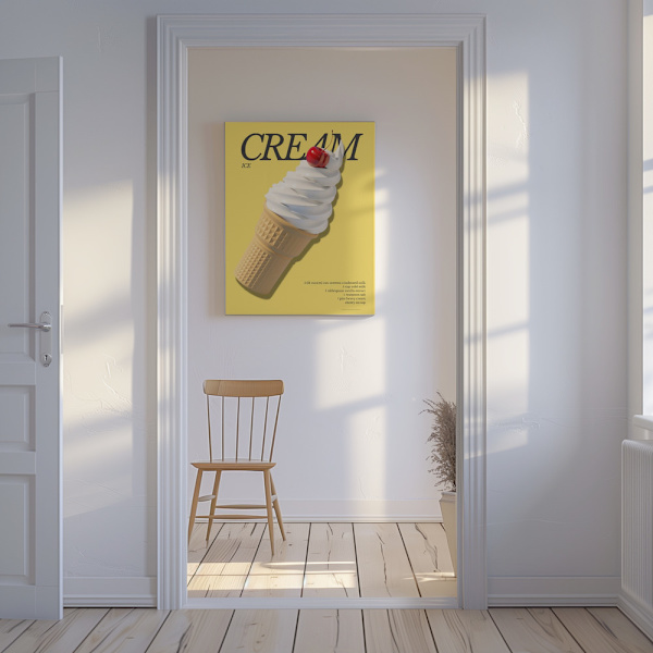 Cherry on Top Ice Cream Canvastavla 50x70 cm