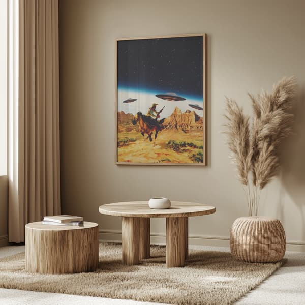UFO Space Chase Poster 50x70 cm
