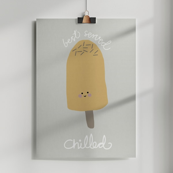 Chilled Ice Cream Poster 50x70 cm