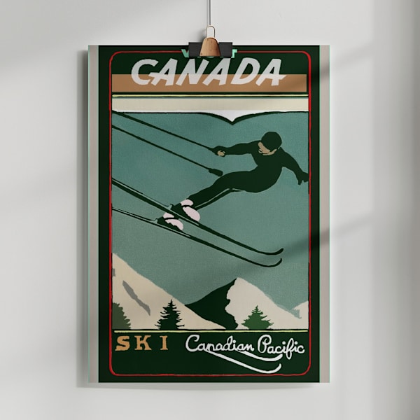 Vintage Ski Canada Poster Poster 50x70 cm