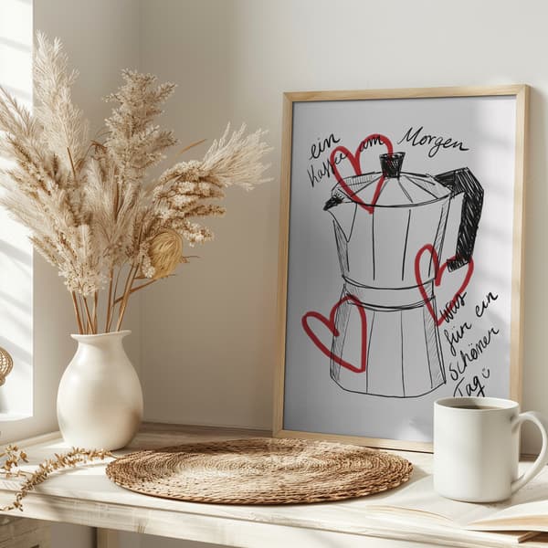 Kaffee am Morgen Poster 30x40 cm