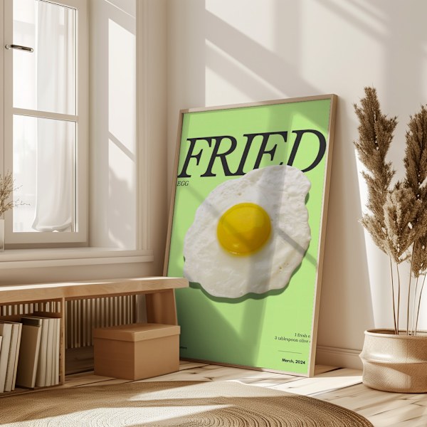 Fried egg Poster 50x70 cm
