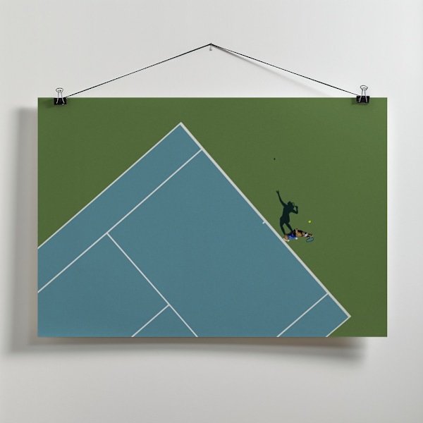Geometry of Tennis Canvastavla 40x30 cm
