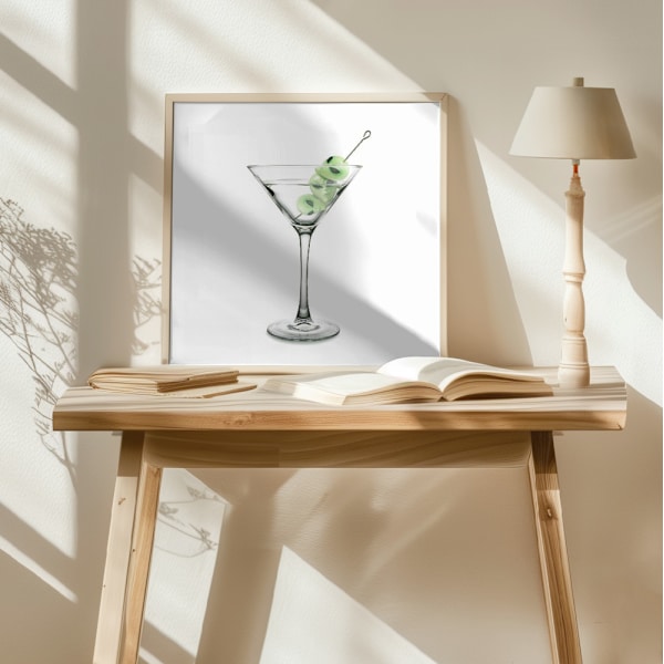 UFO Martini Poster 50x50 cm