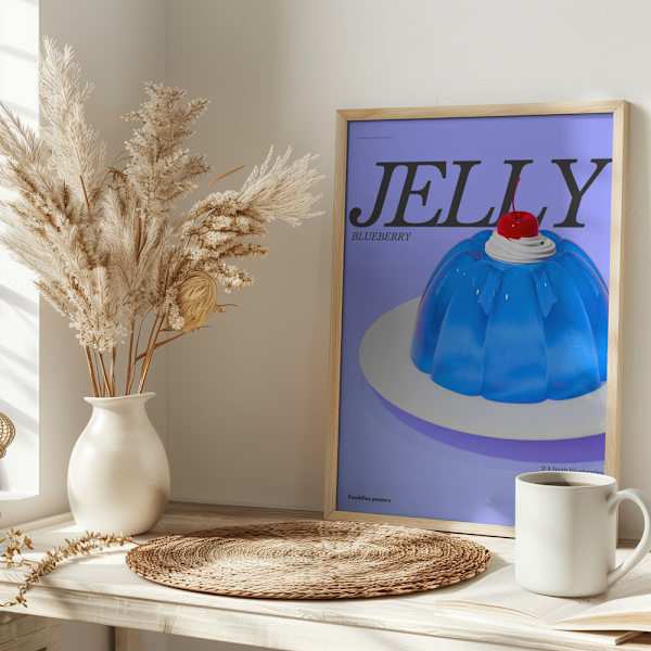 Blue Jelly Poster 30x40 cm
