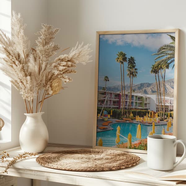 Palm Springs Saguaro Poster 30x40 cm