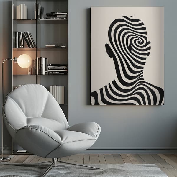 Striped Man Canvastavla 50x70 cm