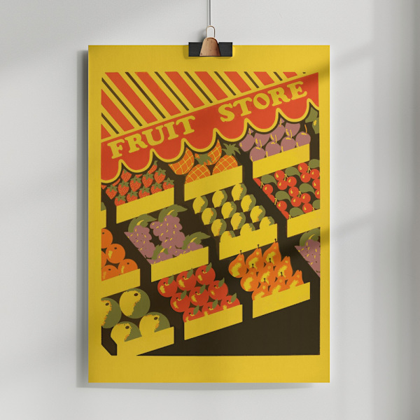 Fruit Store Poster 50x70 cm