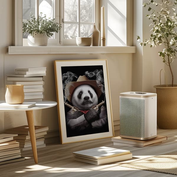 panda crossgun Poster 50x70 cm