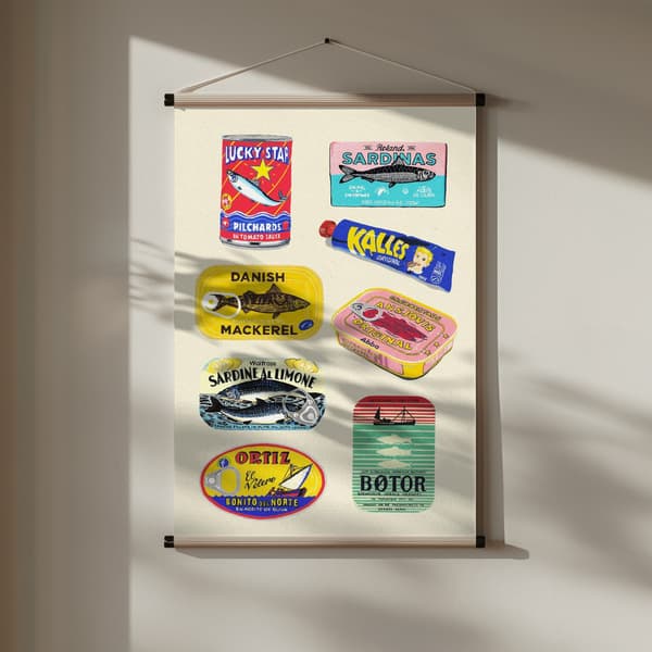 Canned Fish Poster 30x40 cm