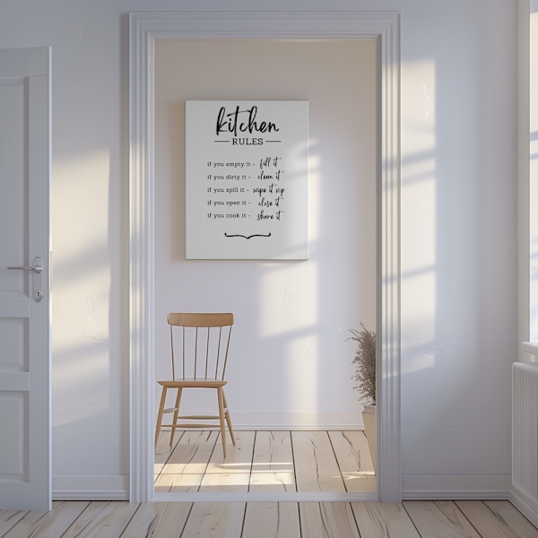Kitchen Rules Canvastavla 50x70 cm