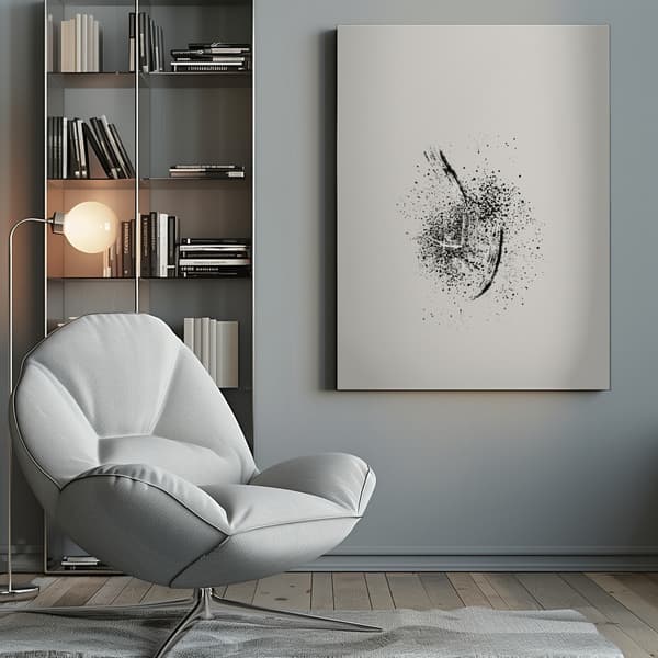Brush splatters #2 Canvastavla 50x70 cm