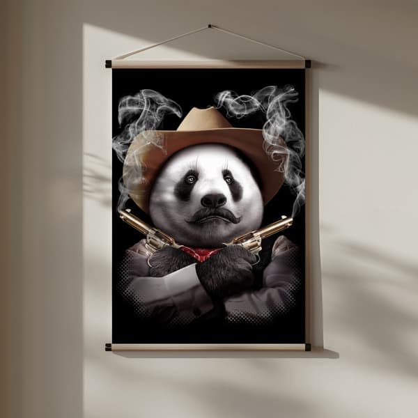 panda crossgun Poster 30x40 cm
