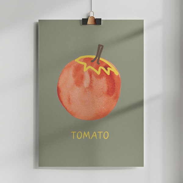 Tomato in Green Poster 50x70 cm