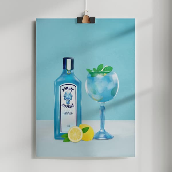 Gin Cocktail Poster 50x70 cm