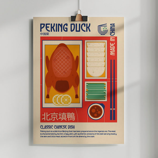 Peking Duck Japanese Food Print Poster 50x70 cm