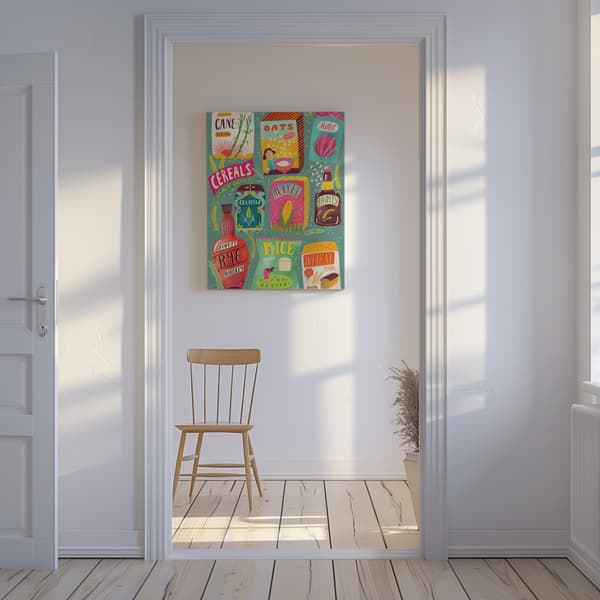 Colorful Cereal Chart Canvastavla 50x70 cm