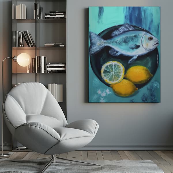 A Fishplate Canvastavla 50x70 cm