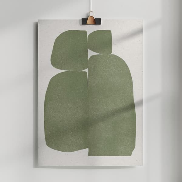 Green Stones Composition Poster 50x70 cm