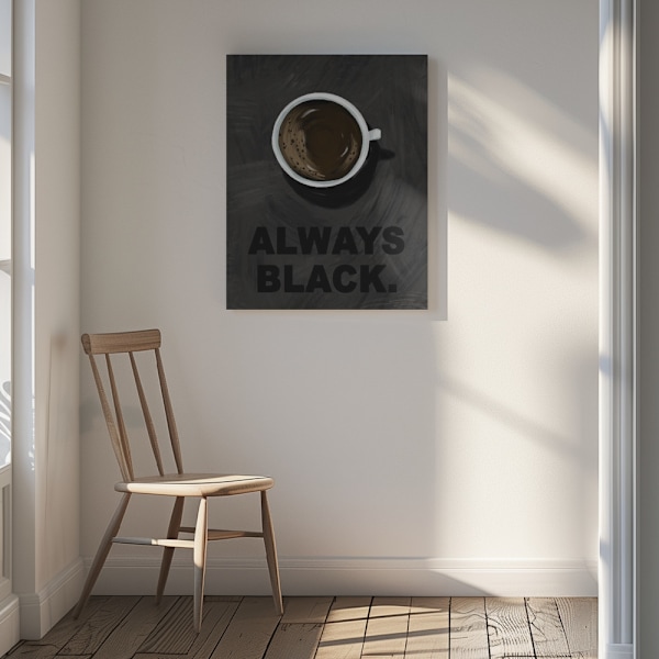 Black Coffee Canvastavla 30x40 cm