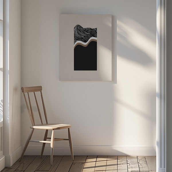 White Wave Art No.2 Canvastavla 30x40 cm