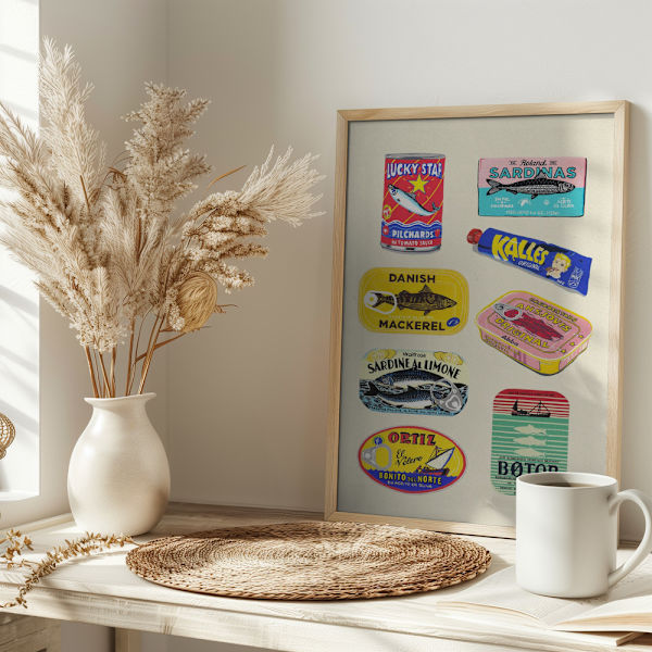 Canned Fish Poster 30x40 cm