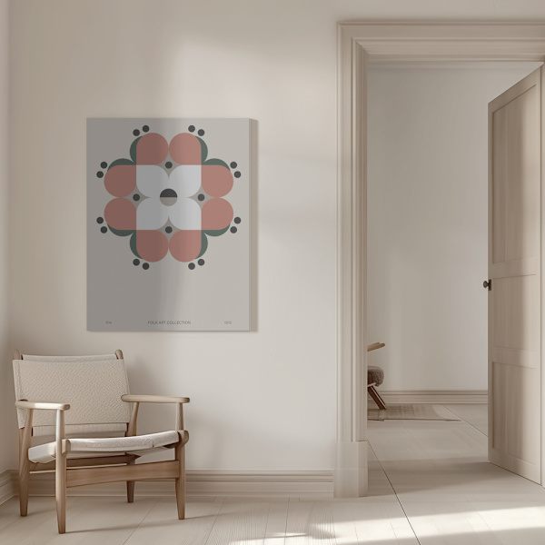 Modern folk art collection no 14 Canvastavla 50x70 cm