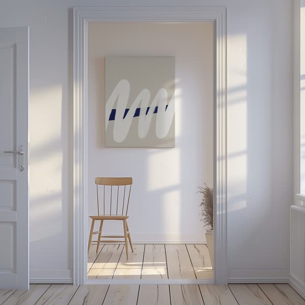 White wave no 6 Canvastavla 50x70 cm