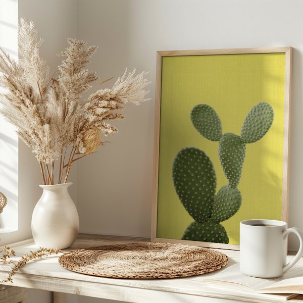 Yellow Cactus Poster 30x40 cm