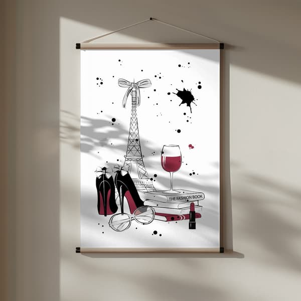 Living in Paris Poster 30x40 cm