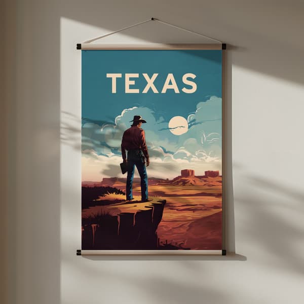 Texas Poster 30x40 cm
