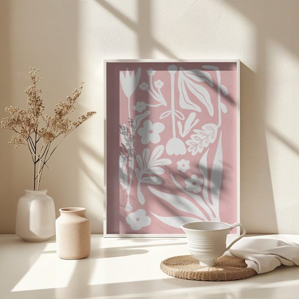 Nordic Abstract Florals Poster 30x40 cm