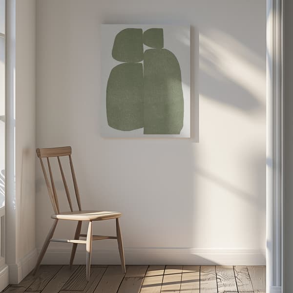 Green Stones Composition Canvastavla 30x40 cm