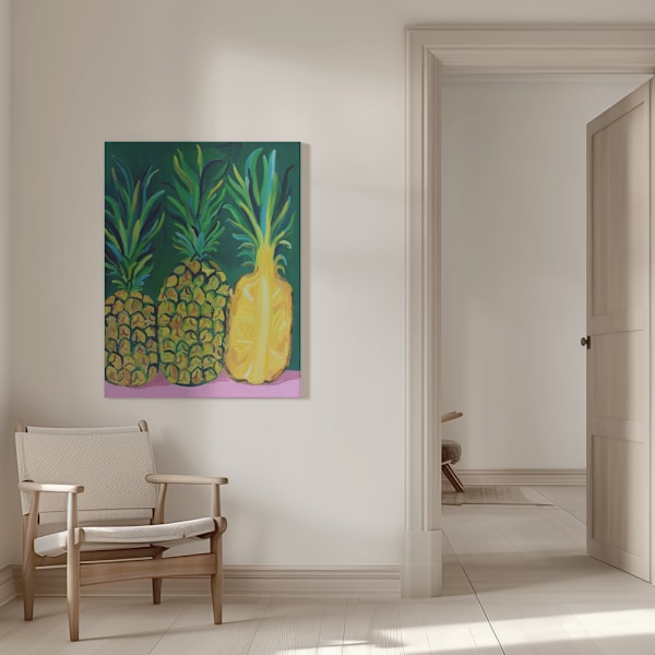 Pineapples Canvastavla 50x70 cm