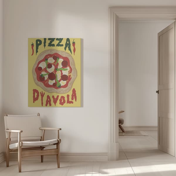 Pizza Diavola Canvastavla 50x70 cm