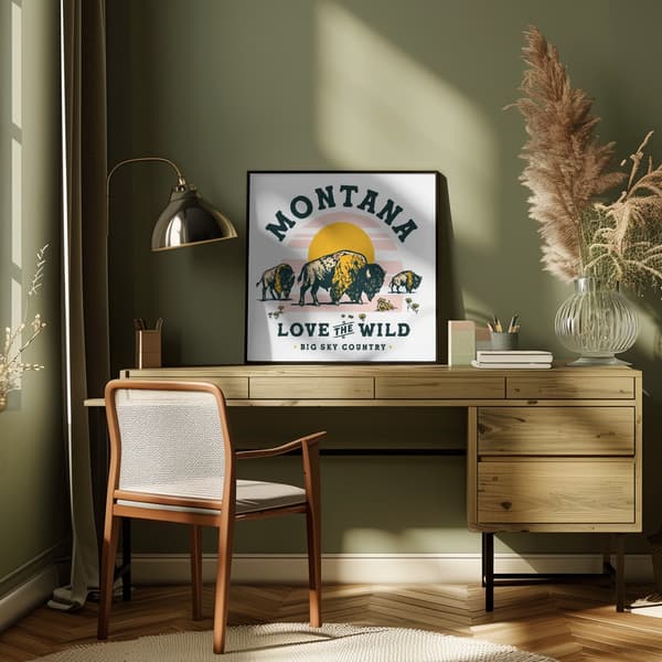 Bison Tee.png Poster 50x50 cm
