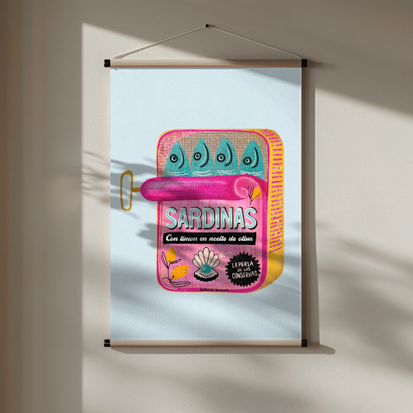 Sardines Tin Can Poster 30x40 cm