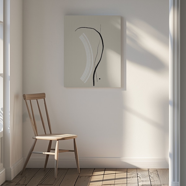 Composition of Lines - The First Canvastavla 30x40 cm