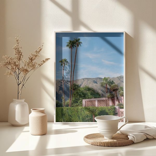 Palm Springs Pink House Poster 30x40 cm