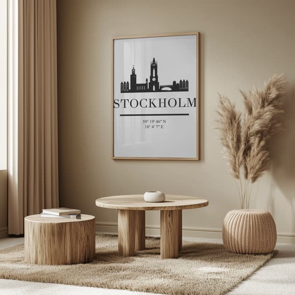 Black Skyline 83 Poster 50x70 cm