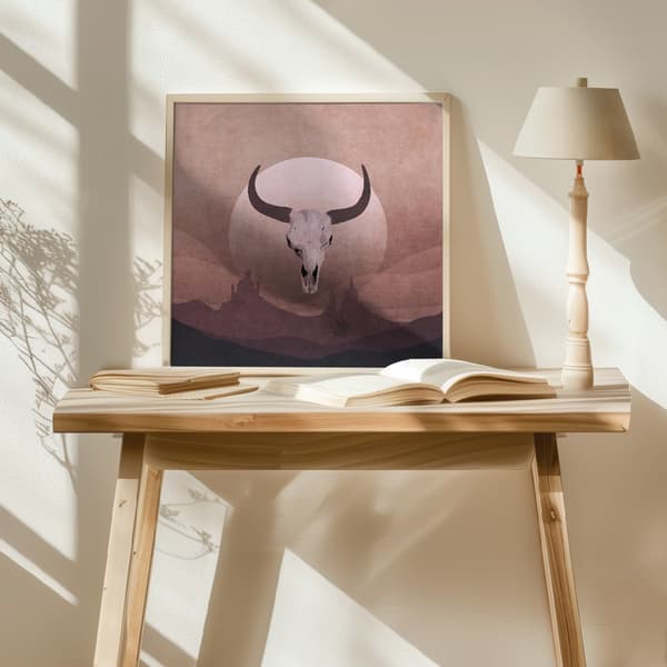 Cowboy Skull Poster 50x50 cm