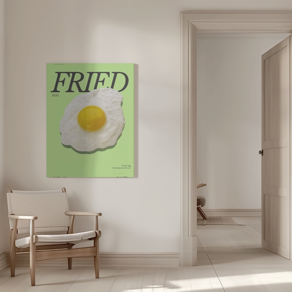 Fried egg Canvastavla 50x70 cm