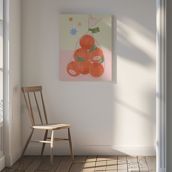 Fresh and Ripe Oranges Canvastavla 30x40 cm