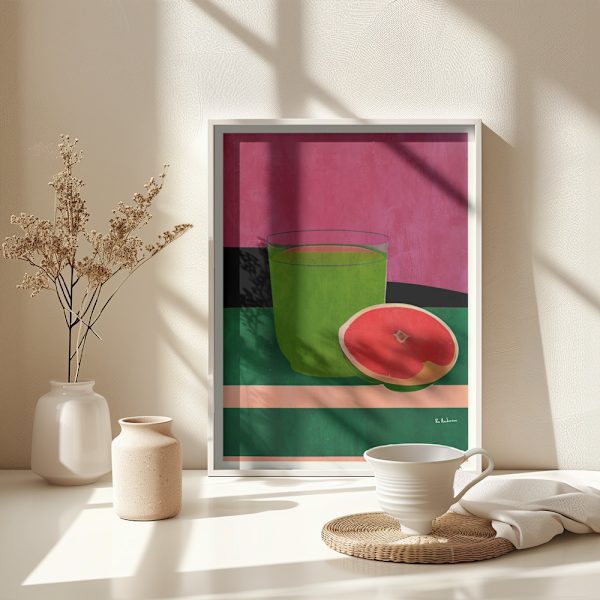 Pink, Little Grapefruit Poster 30x40 cm