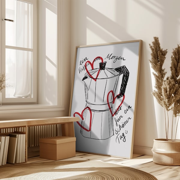 Kaffee am Morgen Poster 50x70 cm
