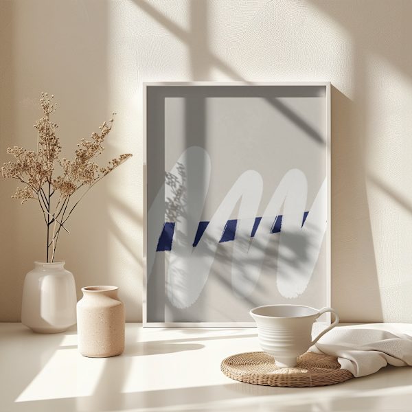 White wave no 6 Poster 30x40 cm