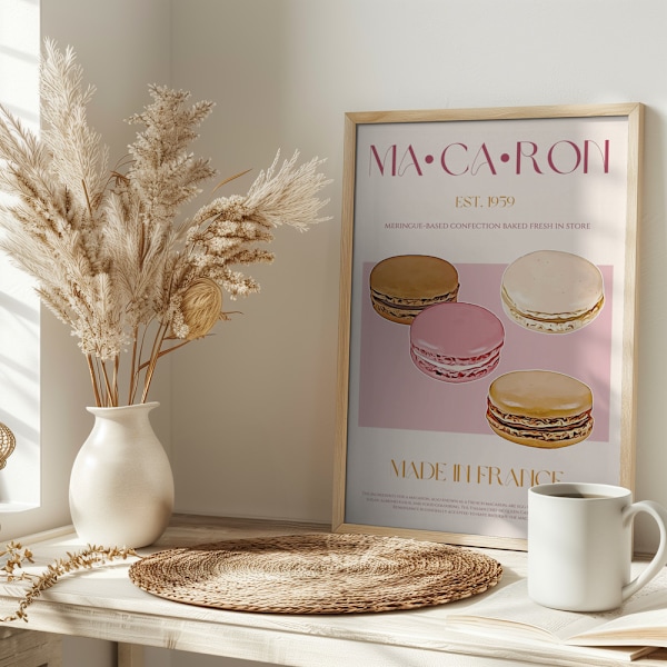 Macaron Print Poster 30x40 cm